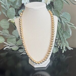 ✨ Vintage Monet Gold-Tone Bead Necklace